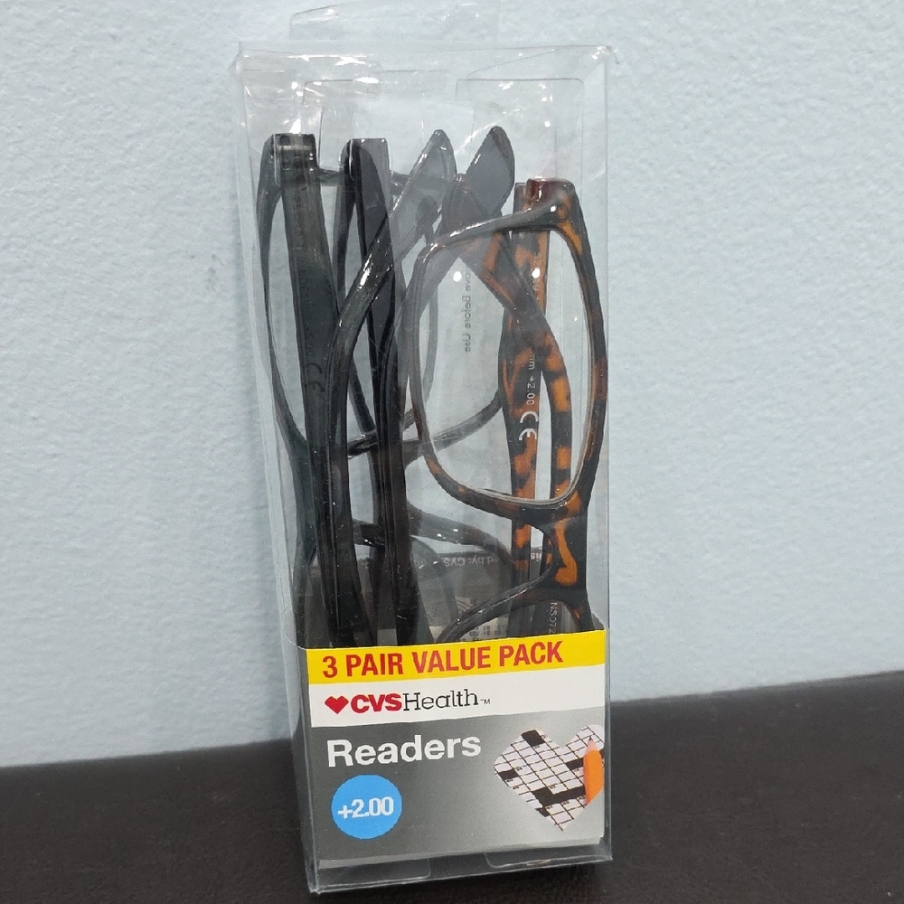 CVS Health Stylish Readers - Black and Brown 3 Pack